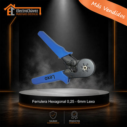 Ferrulera Hexagonal 0.25-6mm (23-10 Awg) - Lexo