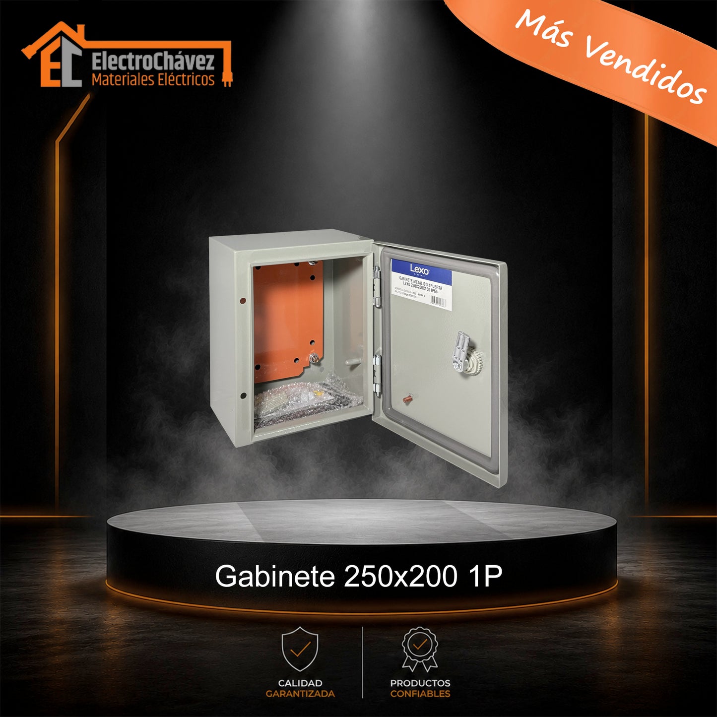 Gabinete Tablero Metálico Eléctrico 250x200x150 1 puerta Ip65