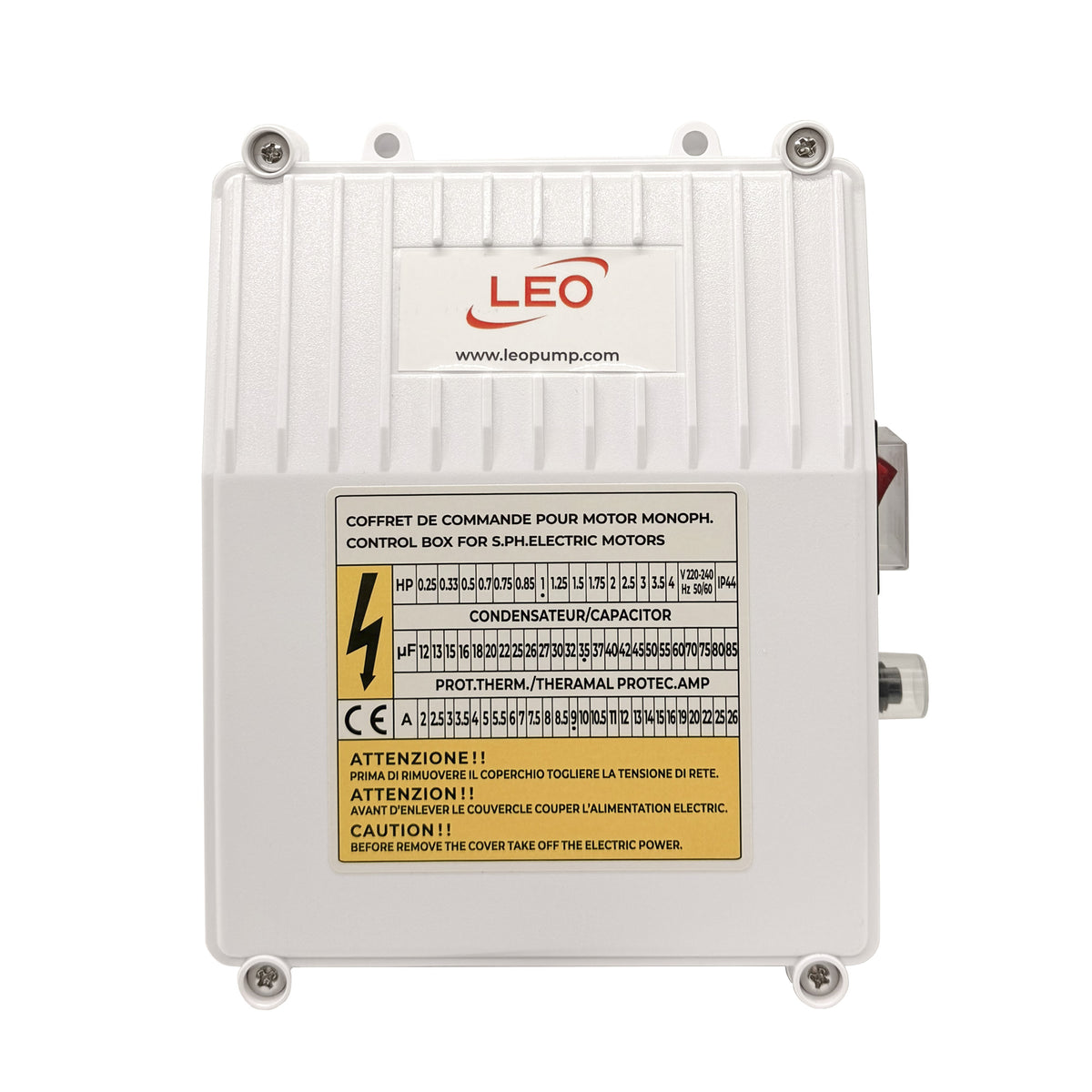 Control Box / Caja Control 1HP 35uF Para Bomba Sumergible - Leo