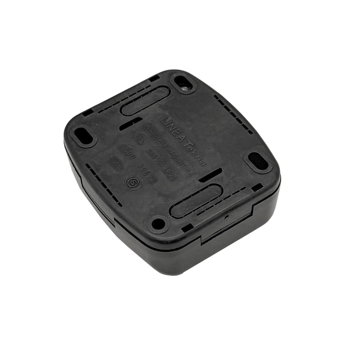 Enchufe Simple 2p+t 10a Sobrepuesto Negro - KALOP