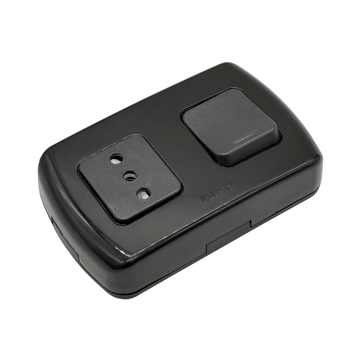 Interruptor + Enchufe Simple 2p+t 10a Sobrepuesto Negro - KALOP
