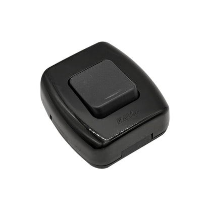 Interruptor Simple 9/12 10a Sobrepuesto Negro - KALOP