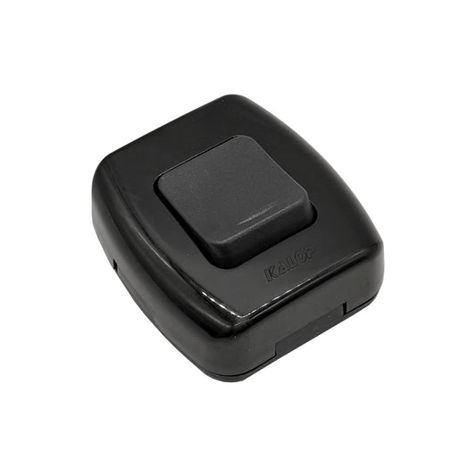 Interruptor Simple 9/12 10a Sobrepuesto Negro - KALOP