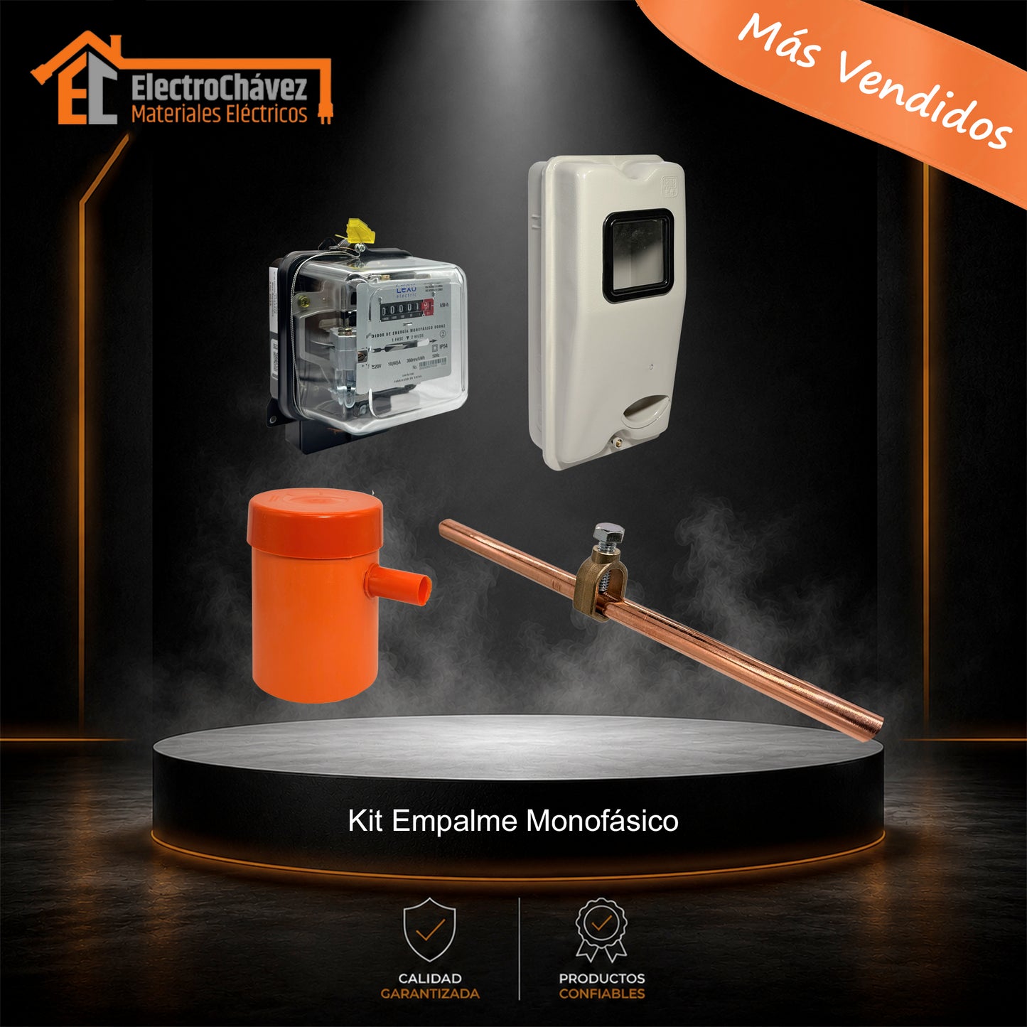 Pack Medidor Monofásico + Caja Empalme + Kit Tierra 110mm