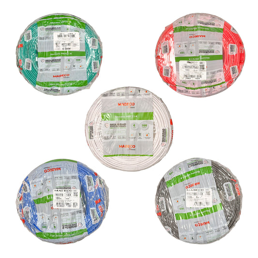 Cable Certificado Evaflex 4mm² Libre De Halógeno (h07z1-k) por 100 metros