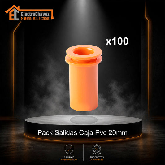 Salidas De Caja Pvc 20mm (Pack 100 Unidades)