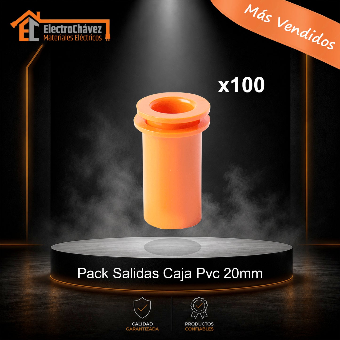 Salidas De Caja Pvc 20mm (Pack 100 Unidades)
