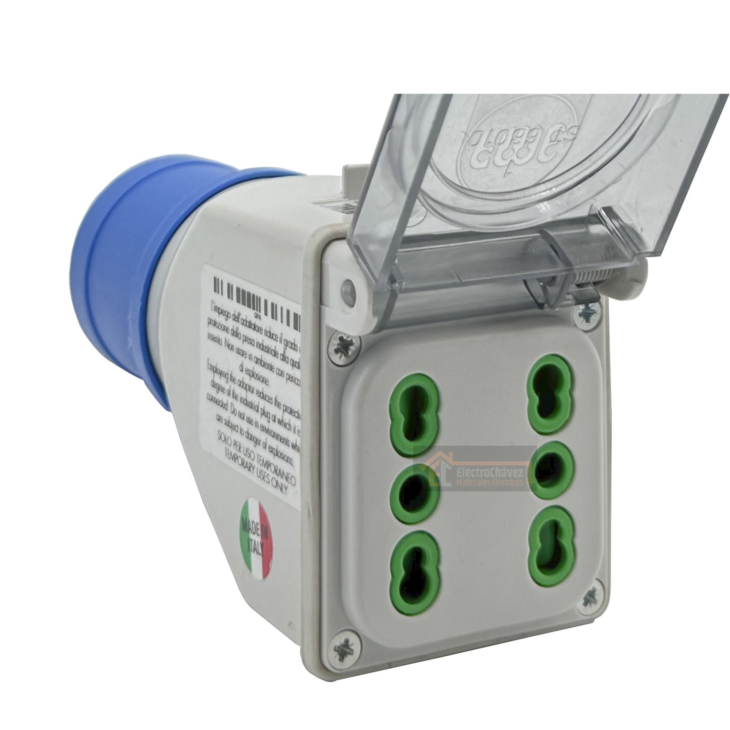Adaptador Enchufe 16a Industrial / Domiciliario Exterior