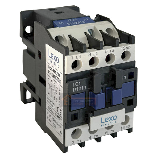 Contactor 12A / 3P + 1NO Bobina 220v - Lexo