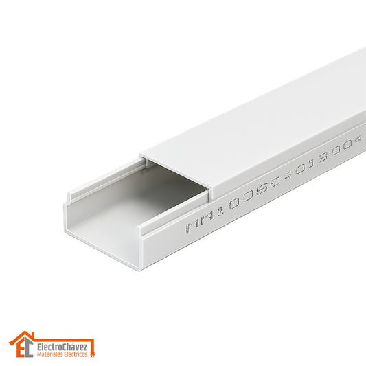 Canaleta / Moldura PVC 40x16mm Largo 2mts Blanco