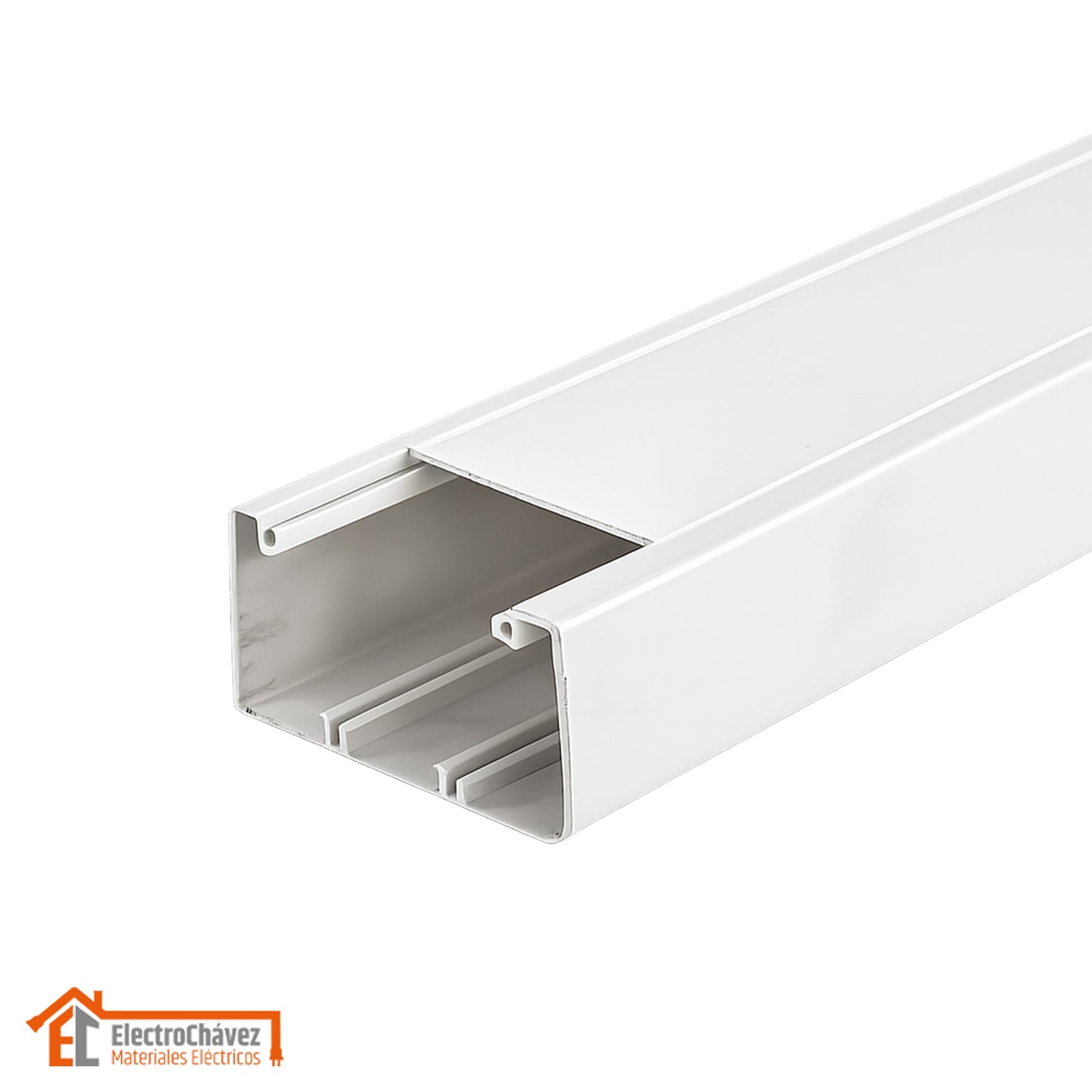 Canaleta / Moldura PVC 100x50mm Largo 2mts Blanco