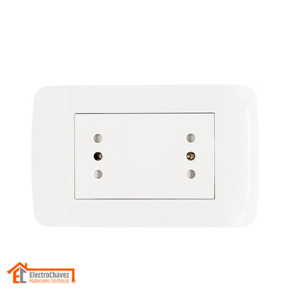 Enchufe Embutido Duplex 2p+t 10a blanco Armado - Lexo