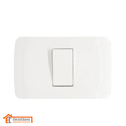 Interruptor Embutido Simple 9/12 10a Blanco / Armado - Lexo