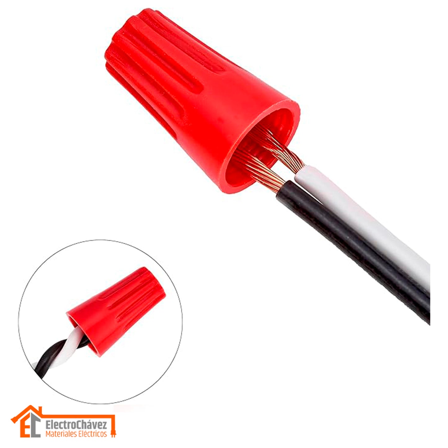 Conector Cónico 4 - 8mm Terminal Cono Gorro N° 75 (100 Unidades)