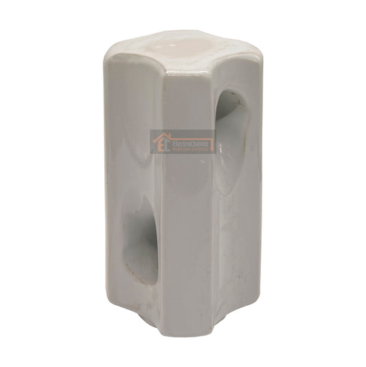 Aislador Tensión 140mm Loza / Porcelana Grande