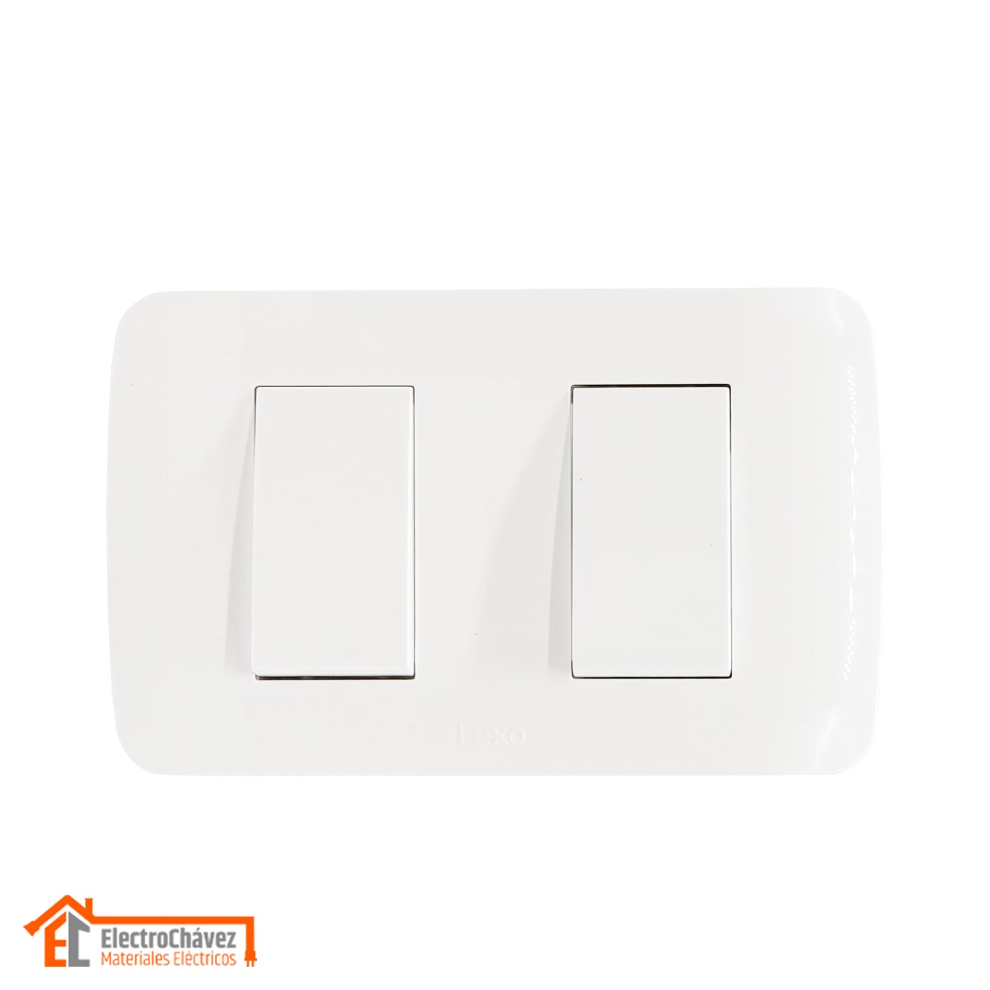 Interruptor Embutido Doble 9/15 10a Blanco Armado - Lexo