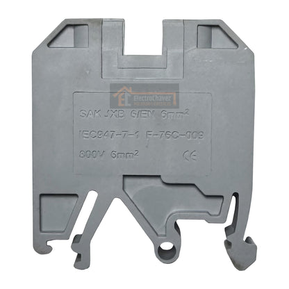 Borne Viking De Conexión 6 mm² Riel Din