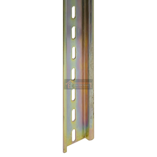 Riel Din Bicromado Perforado 35 mm x 1 m