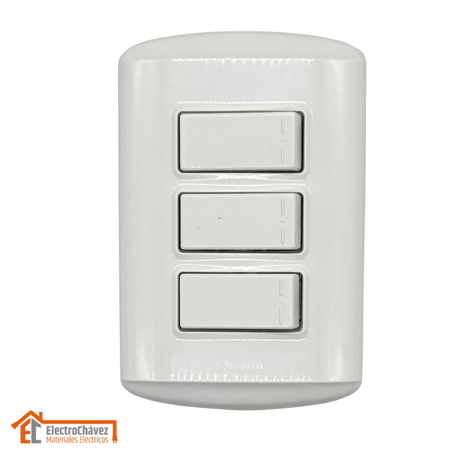 Interruptor Embutido Triple 9/32 10a Modus Plus - Bticino