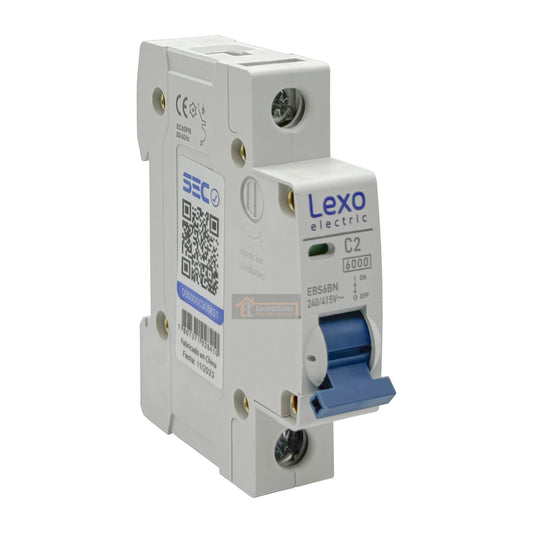 Interruptor Automático 1p 2a (1x2a) 6ka Curva C - Lexo