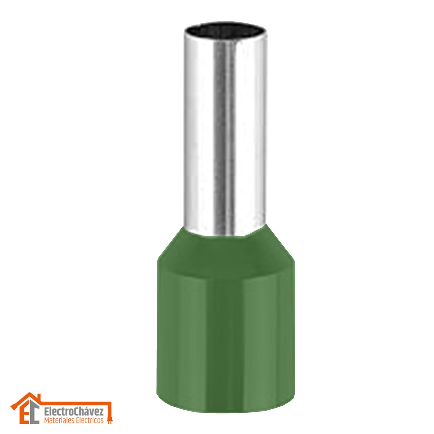 Terminal Ferrul Aislado 10 awg / 6 mm Verde (100 unidades)