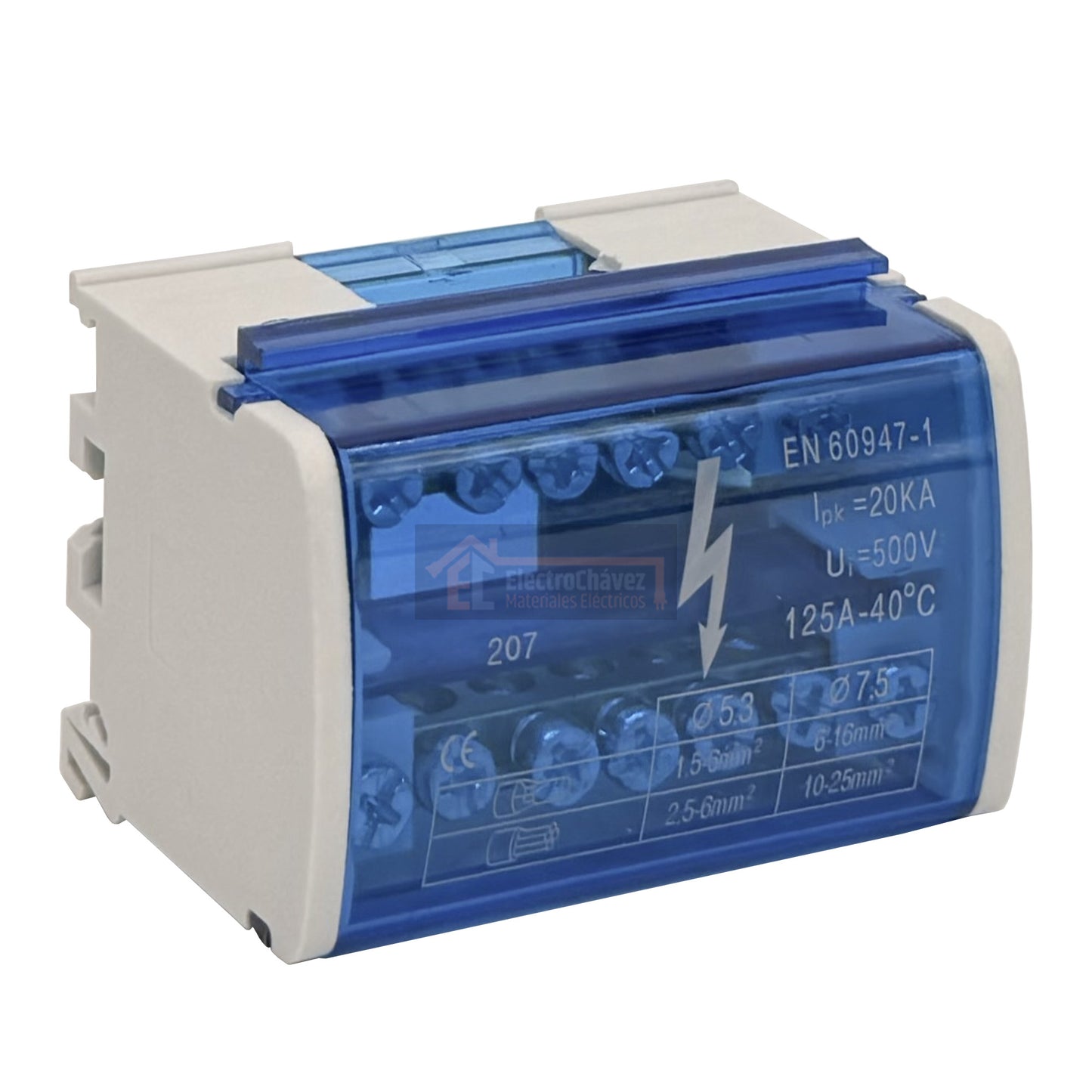 Barra Repartidora Regleta Bipolar 2x7 Polos