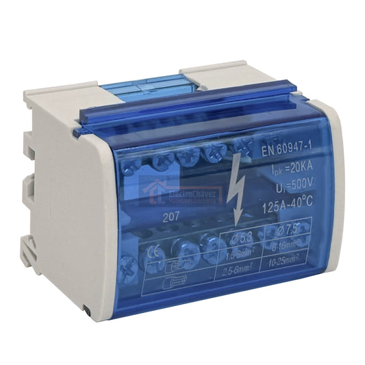 Barra Repartidora Regleta Bipolar 2x7 Polos