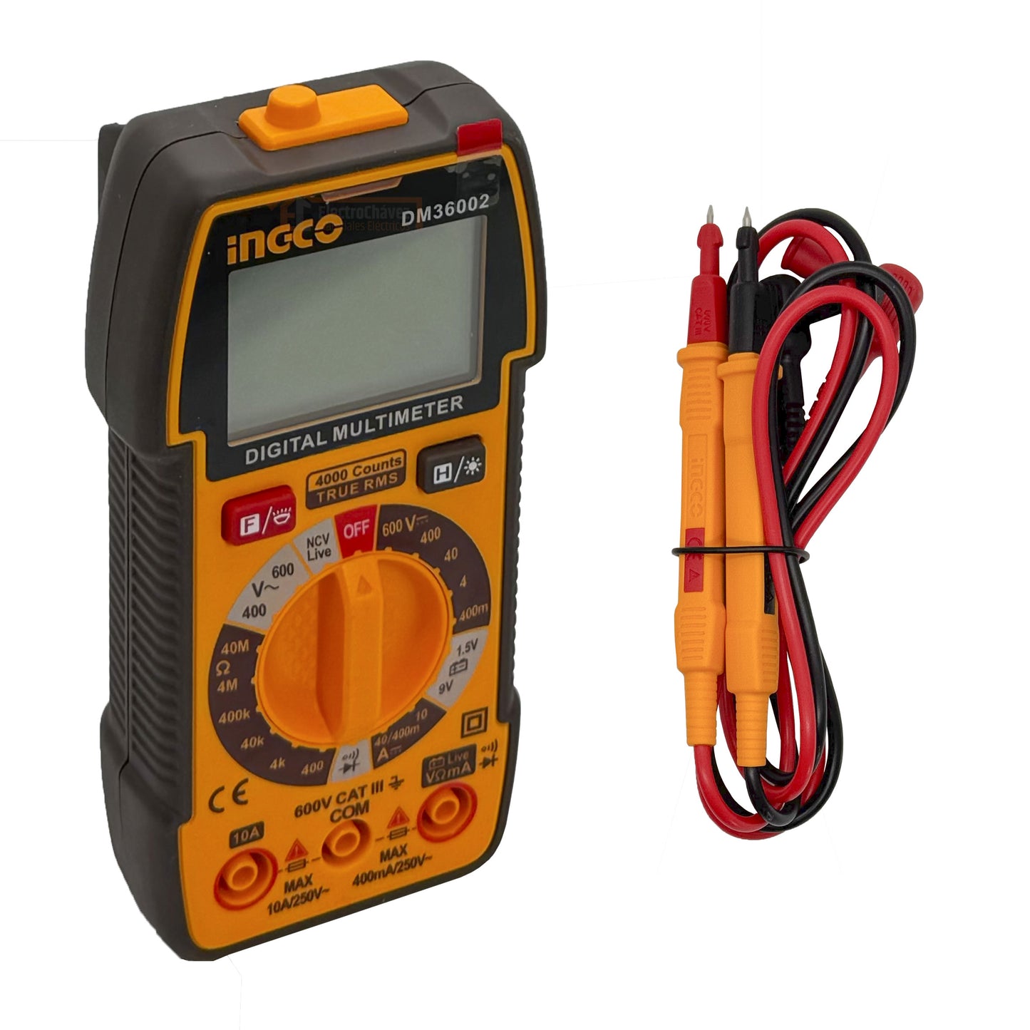 Tester Amperimetro Multimetro Digital 600v (DM36002) Profesional - Ingco