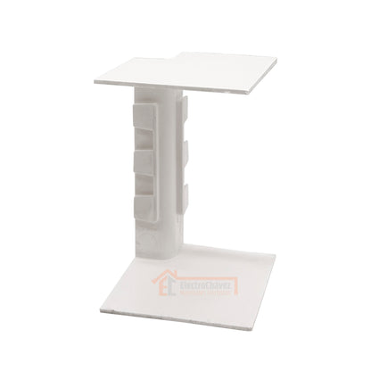 Curva Interior 100x50mm PVC Para Canaleta / Moldura Blanco