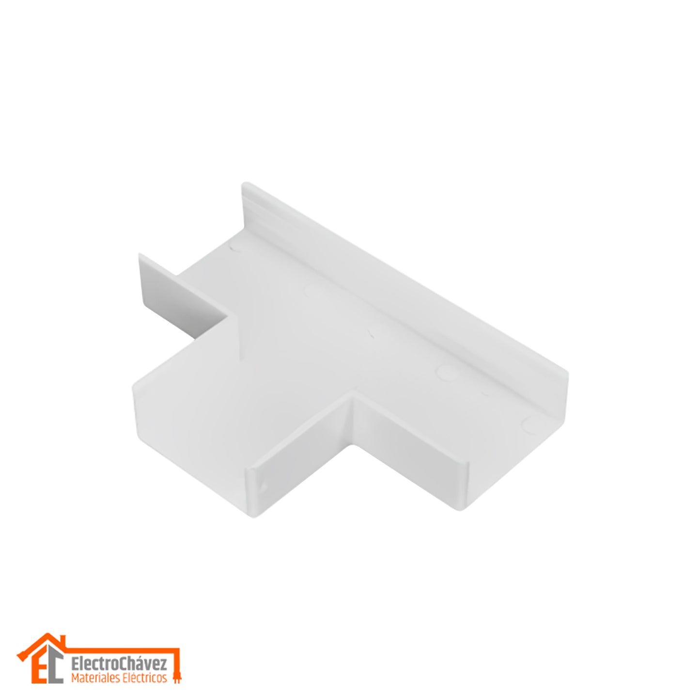 Curva T 30x15mm PVC Para Canaleta / Moldura Blanco