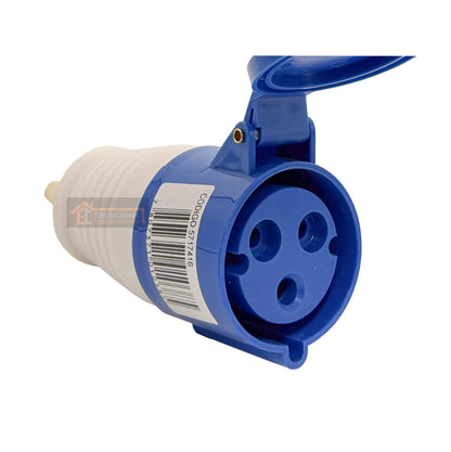 Enchufe Hembra Volante Industrial 32a 3P (2p+t) 220v IP44 - Lexo