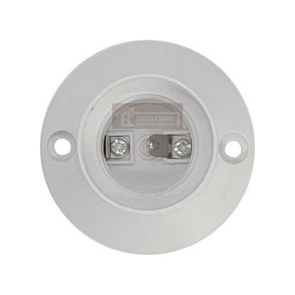 Base Recta Portalámpara Sobrepuesta E-27 Blanco