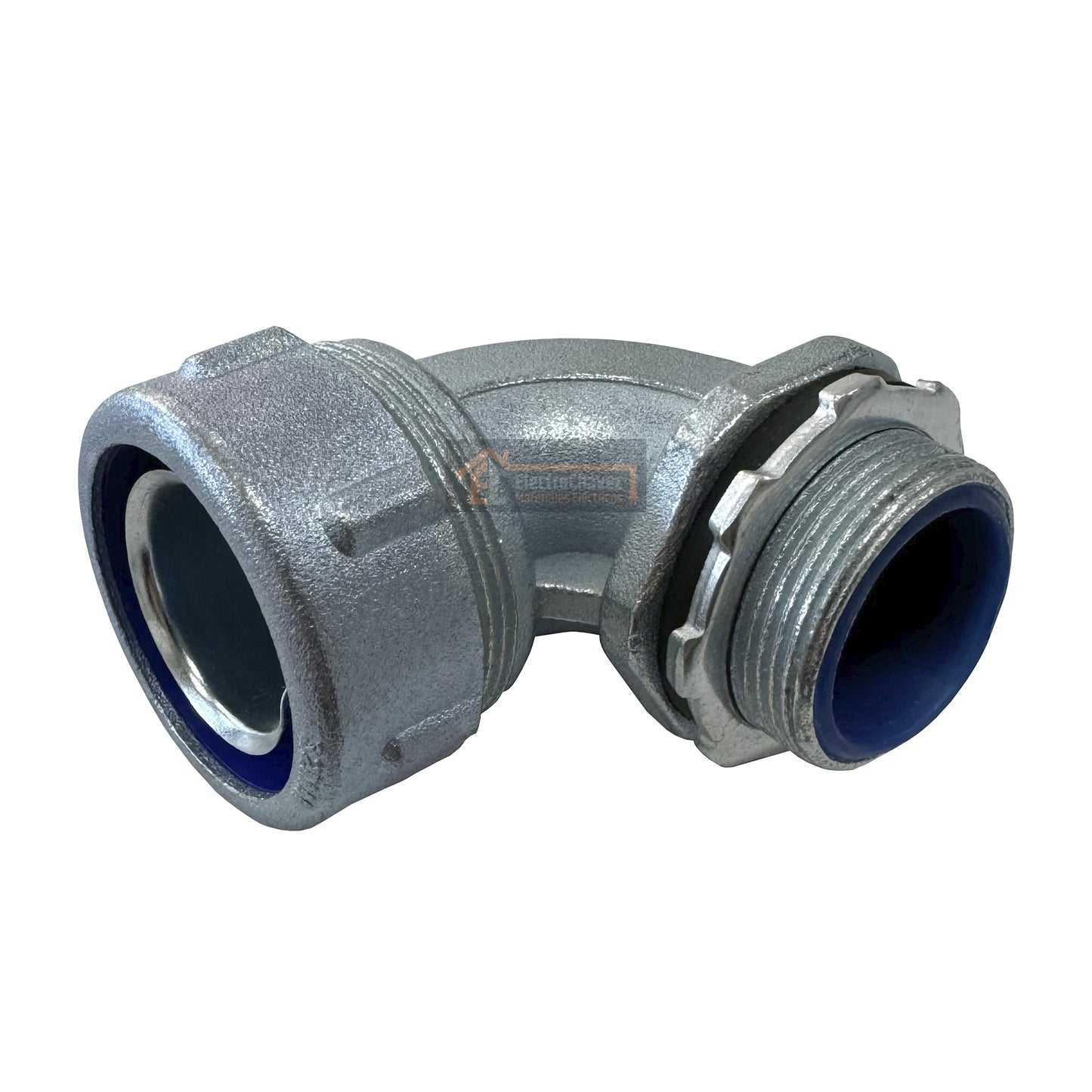 Conector Curvo 40 mm Para Flexible Metálico