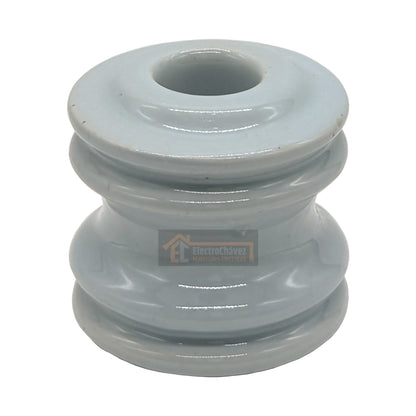 Aislador Carrete 57 mm Loza / Porcelana Mediano