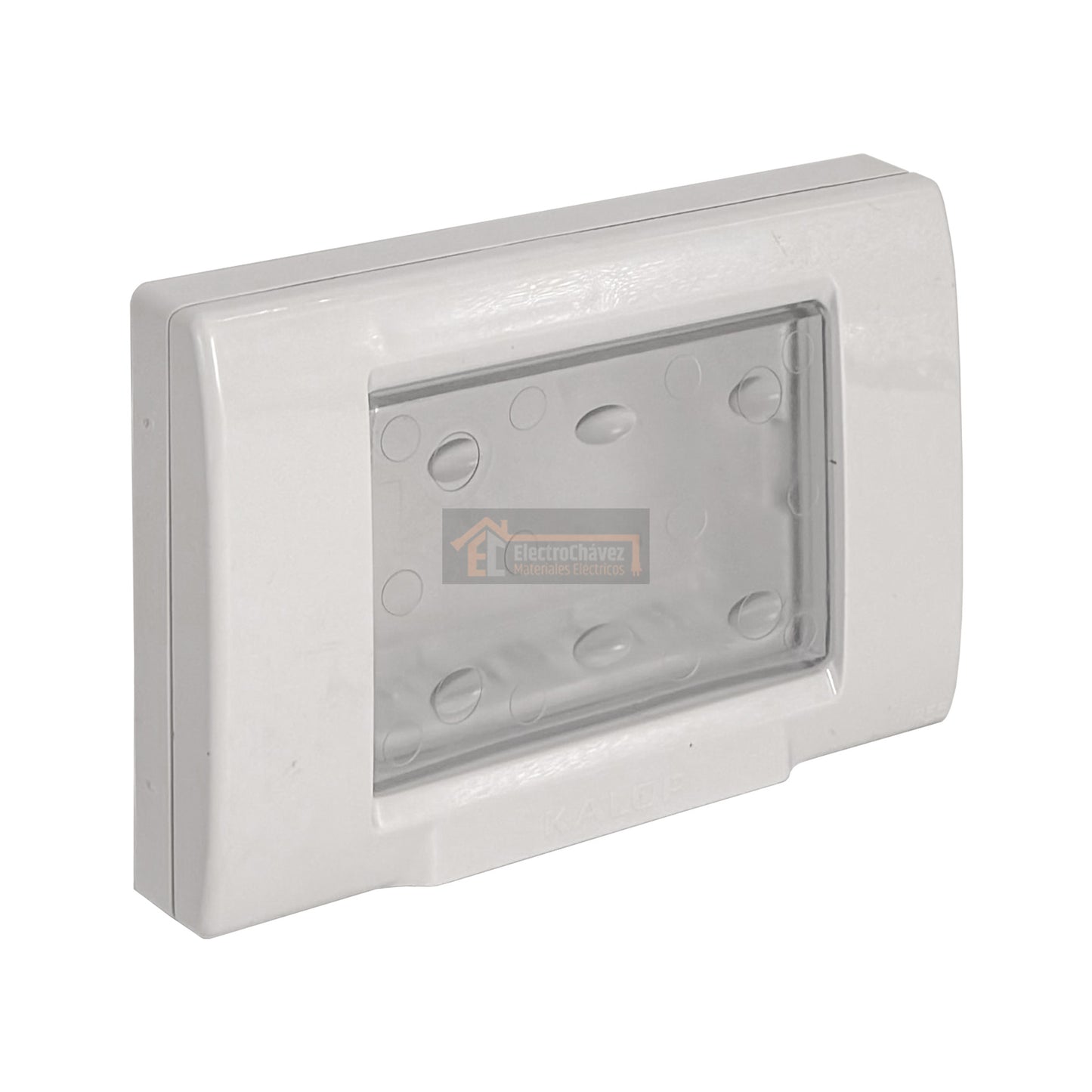 Placa 3 Puestos Embutida con Tapa Hidrobox Exterior Intemperie  - Kalop