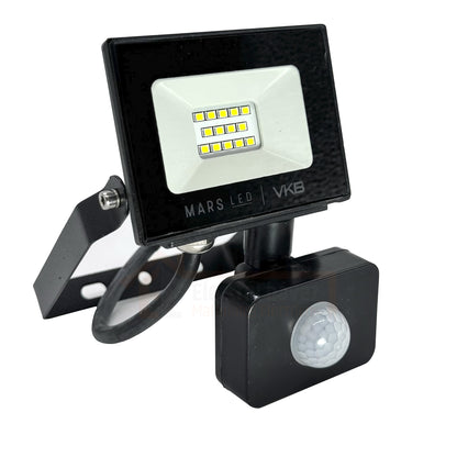 Foco Proyector con sensor 10w Reflector Metal Led IP65 Negro - VKB