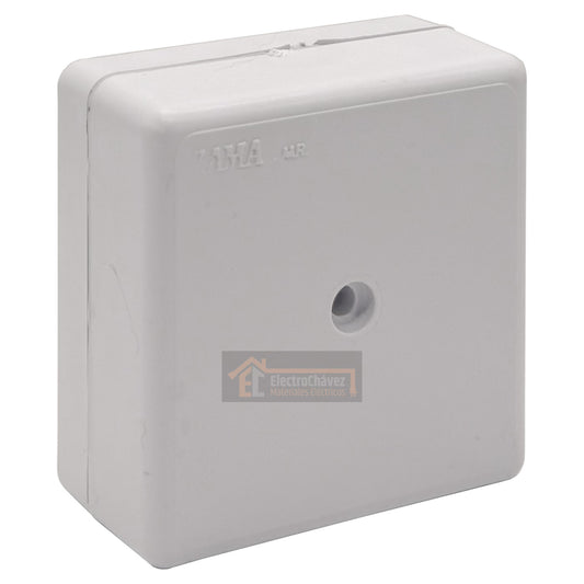 Caja Distribución 65x65 Sobrepuesta para Canaleta / Moldura Pvc