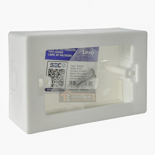 Caja Pvc Chuqui Distribución Libre de Halógenos Blanca - LEXO