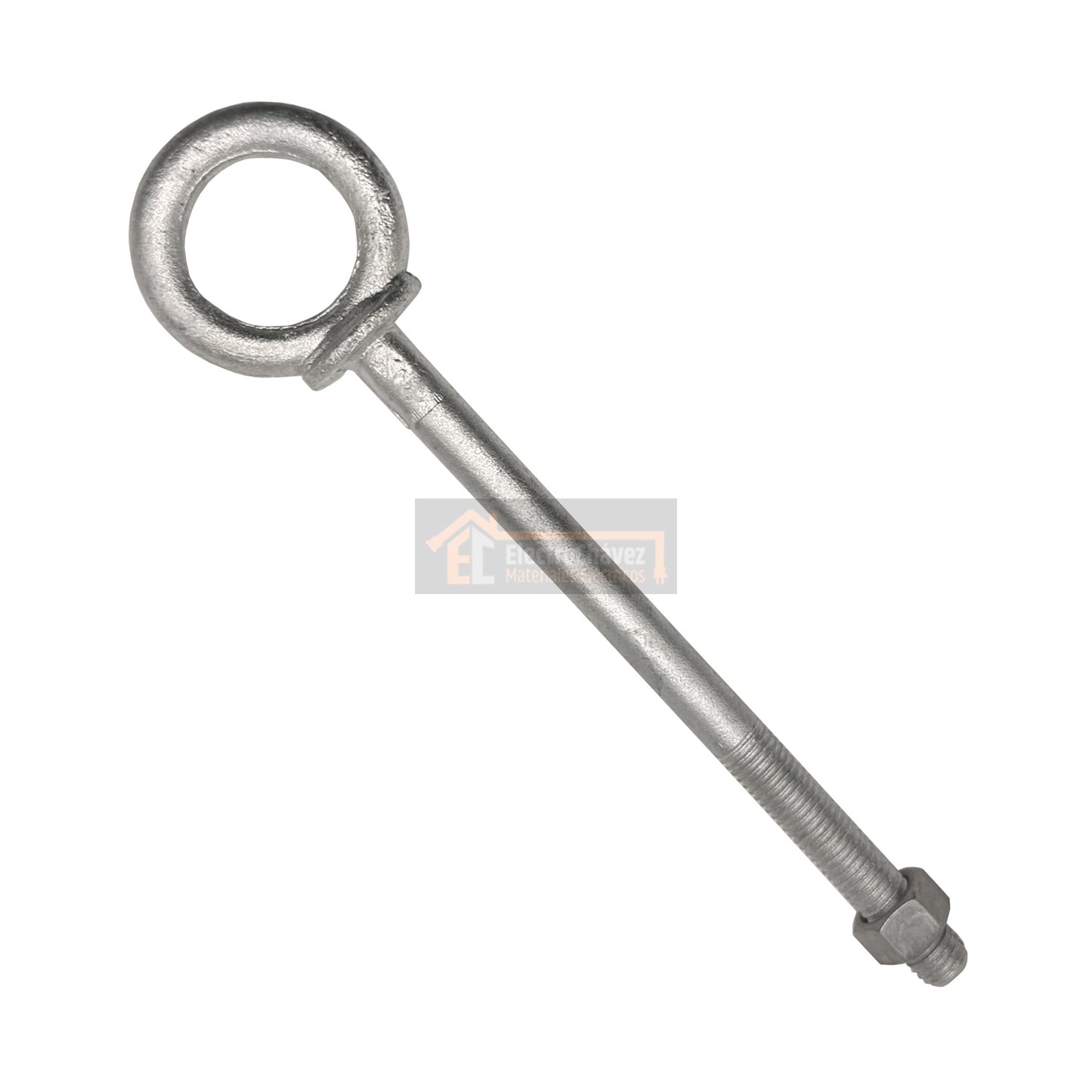 Perno Ojo 5/8 x 9" Acero Galvanizado con Tuerca