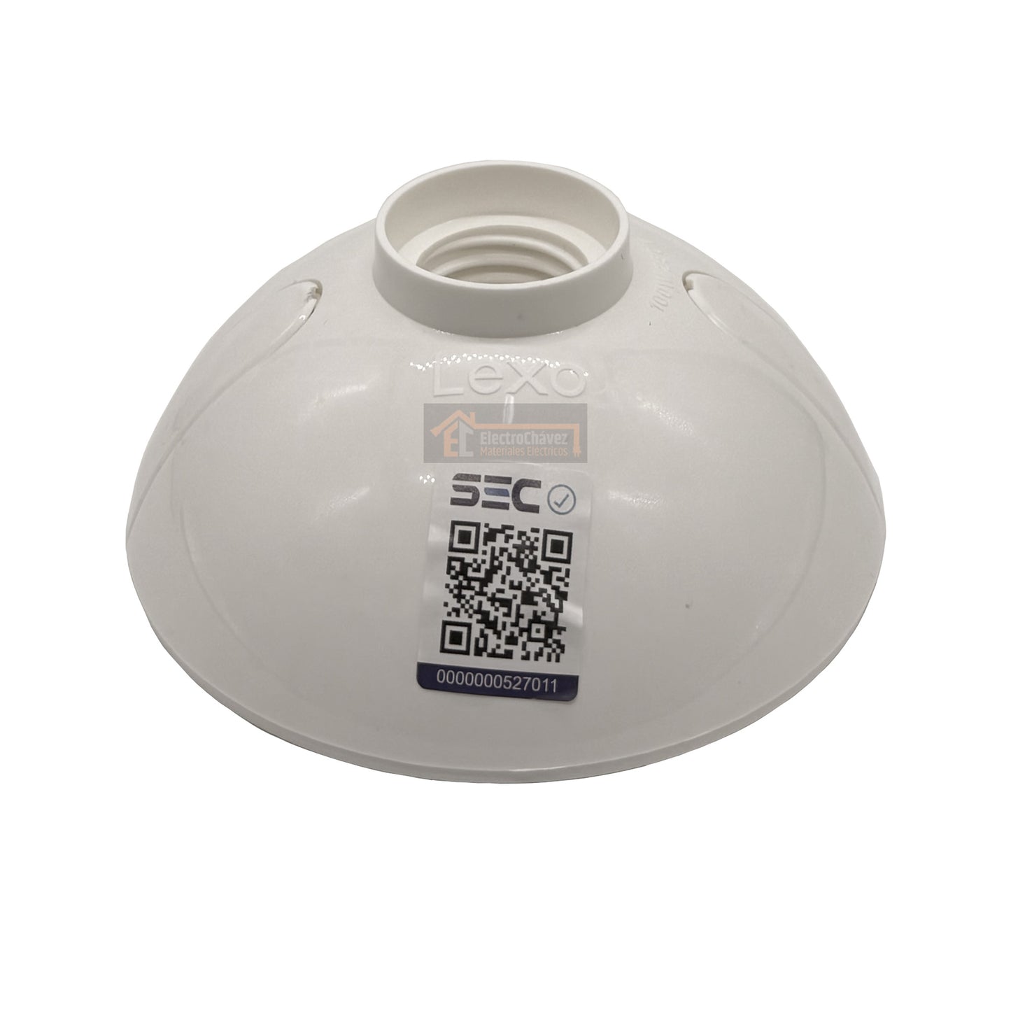 Base Oval Portalámpara Sobrepuesta E-27 Blanco