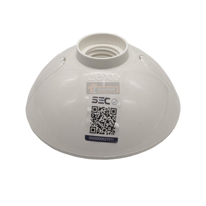 Base Oval Portalámpara Sobrepuesta E-27 Blanco