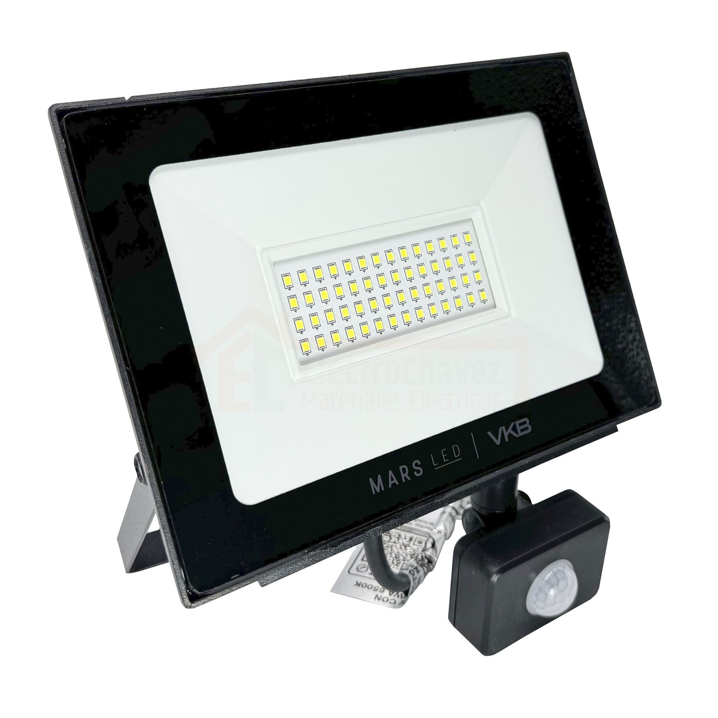 Foco Proyector con sensor 50w Reflector Metal Led IP65 Negro - VKB