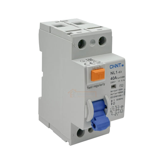 Interruptor Disyuntor Diferencial 2x40a 30ma 6ka - Chint