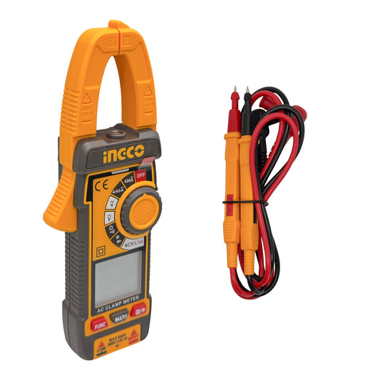 Tester Tenaza Pinza Amperimetro Multimetro Digital 600v (DCM62001) Profesional - Ingco