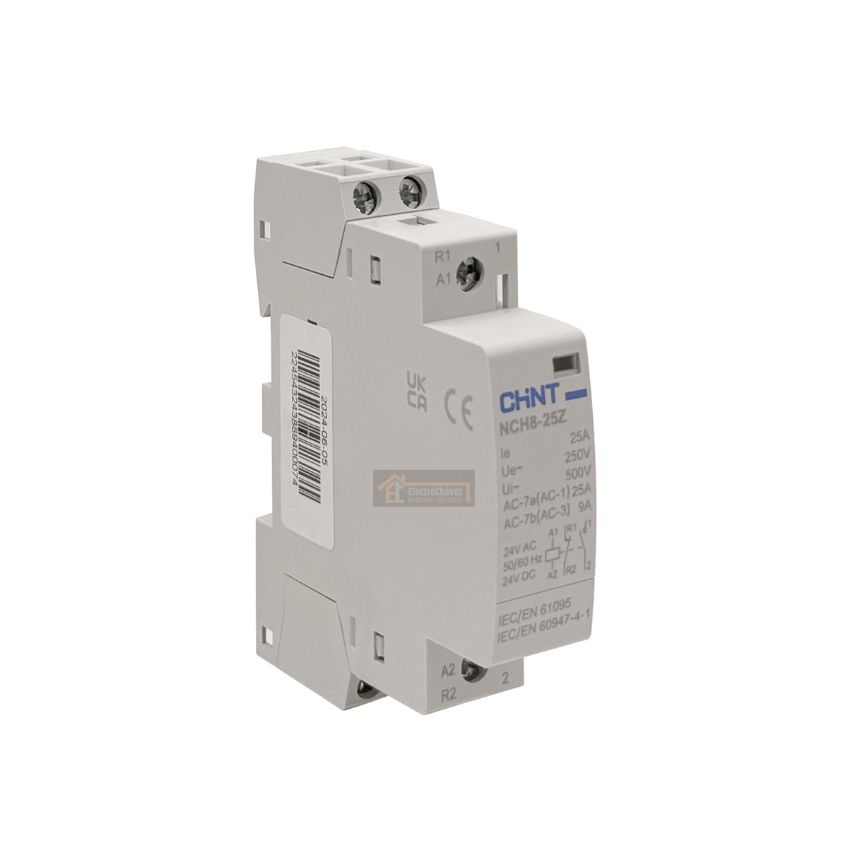 Contactor Modular 25A / 1NA + 1NC Bobina 24V AC/DC - CHINT