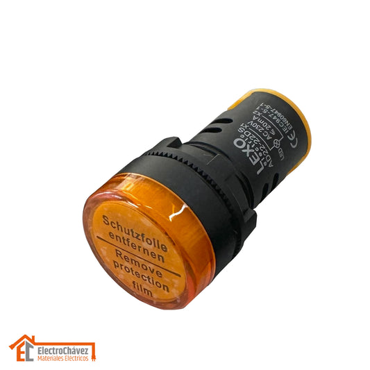 Luz Piloto Led 22mm 220v Ip67 (Amarillo)