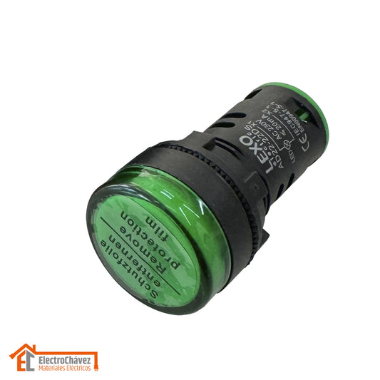 Luz Piloto Led 22mm 220v Ip67 (Verde)