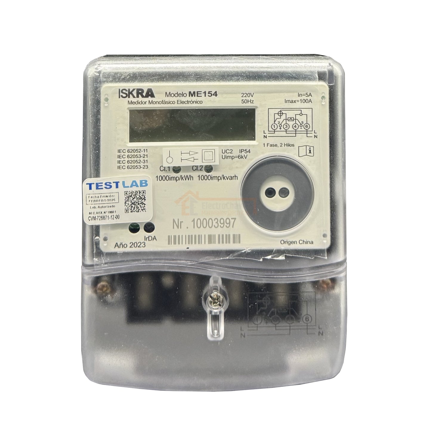 Medidor Electrónico Bidireccional Sistema Solar 5(100)A 220V - ISKRA