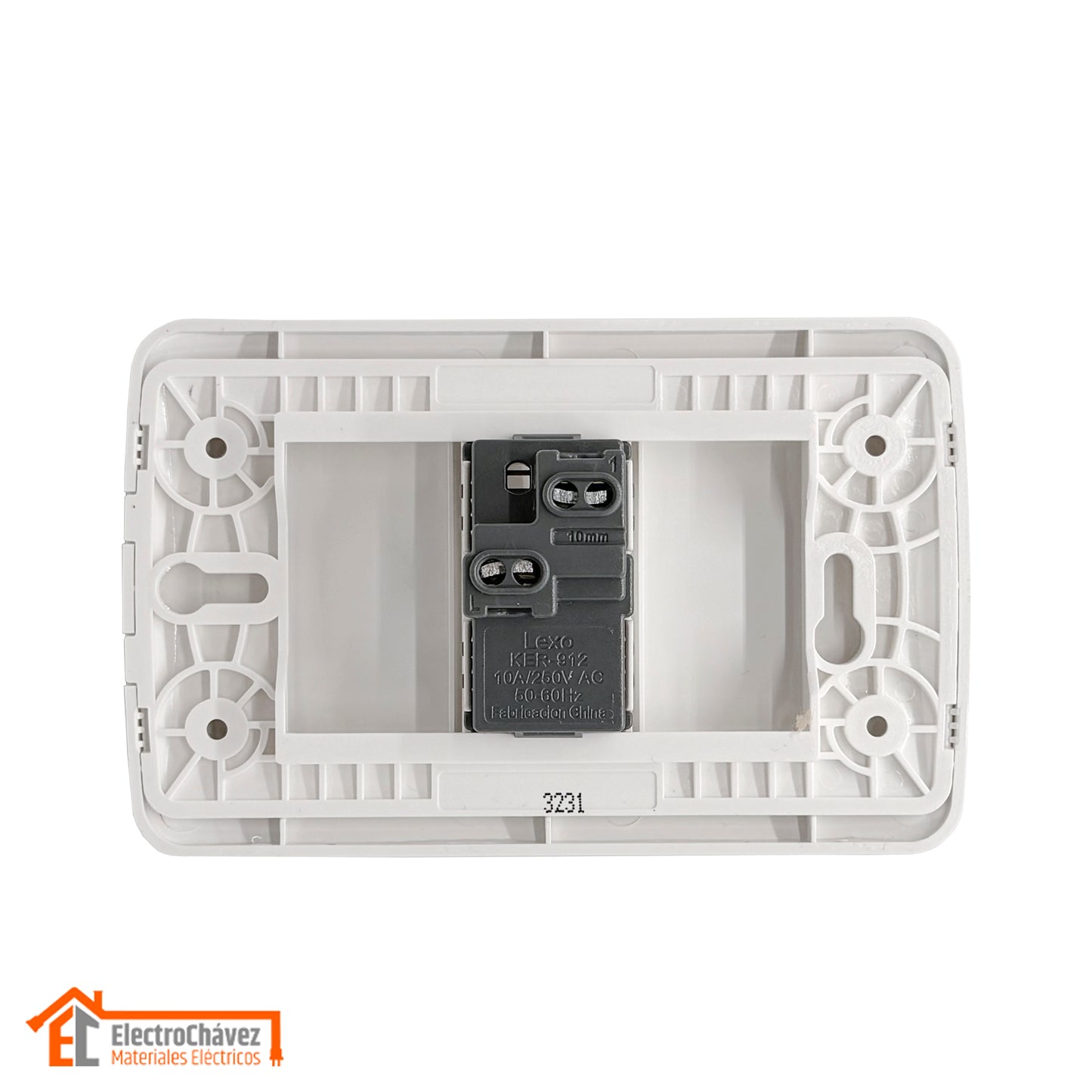 Interruptor Embutido Simple 9/12 10a Blanco / Armado - Lexo