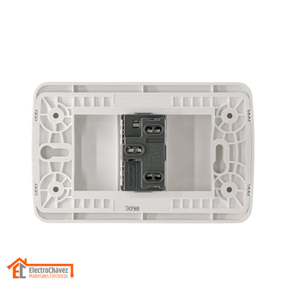 Interruptor Embutido Simple 9/24 10a blanco - Lexo